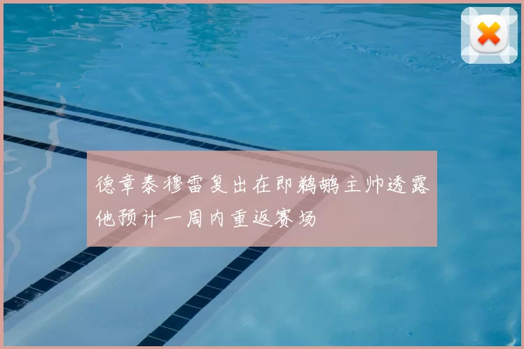 德章泰穆雷复出在即鹈鹕主帅透露他预计一周内重返赛场